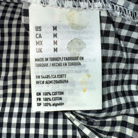 American Eagle Gingham Ruffle Strap Tank Cottagecore Y2K Summer Top Sz Medium - Picture 8 of 10